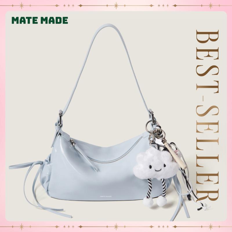   KOL REVIEW  Túi Xách Nữ Cloudy MATE MADE Túi Xách Lọ Lem Hạt Dẻ - Đeo Vai Da Mềm Thời Trang - Size 28 