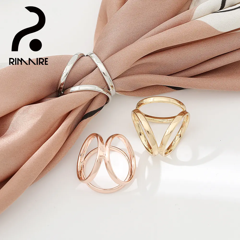 RIMAIRE Muslim Hijab Brooch Metal Scarf Buckle Women Fashion Accessories