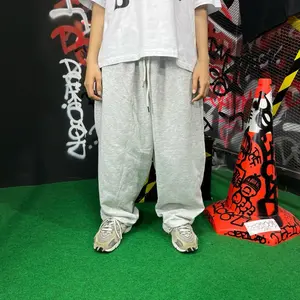 DEFICAT – Celana Baggy Balloon Barrel Pants Unisex Pria Wanita – Loose Fit Oversize High Waist – Sweatpants Casual Korean Style Bahan Katun Fleece Nyaman