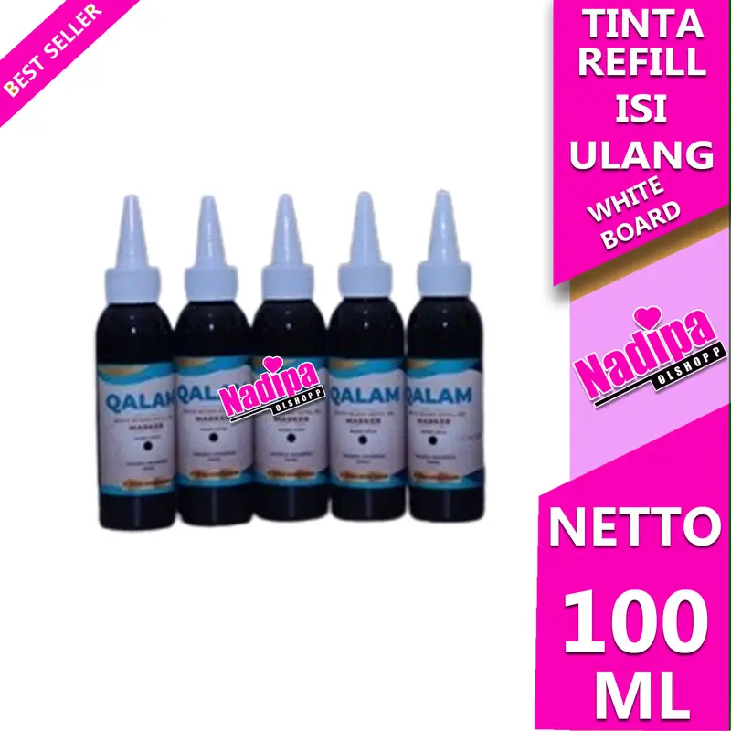 TINTA  SPIDOL WHITE BOARD REFILLINK ISI ULANG HITAM 100 ML nadipa olshopp 2