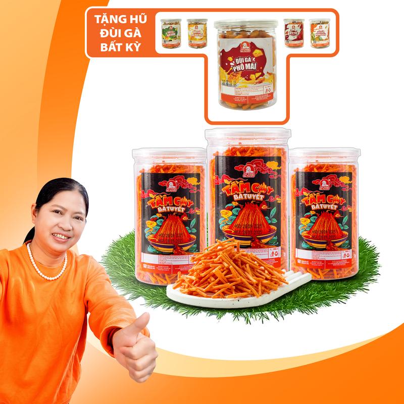 (Tặng 1 hũ đùi gà bất kì) COMBO 3 HŨ TĂM CAY BÀ TUYẾT - ĂN CÙNG BÀ TUYẾT