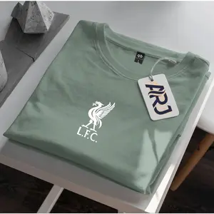 COD !!! Baju Kaos Distro LFC Text Putih Premium Quality Kaos Cotton Combed 30s Lengan Pendek T-Shrit Koas Unisex Pria/Wanita