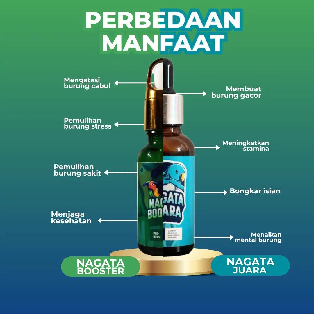 Paket Bundling NAGATA Original | Vitamin Untuk Penggacor Burung 3x Tetes Langsung Gacor | Bisa COD