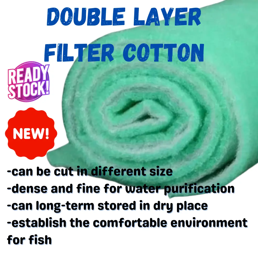 【NEW】Aquarium High Quality Double Layer Green White Filter Cotton Biochemical Sponge Filter Freely Cutting Pad Sponge