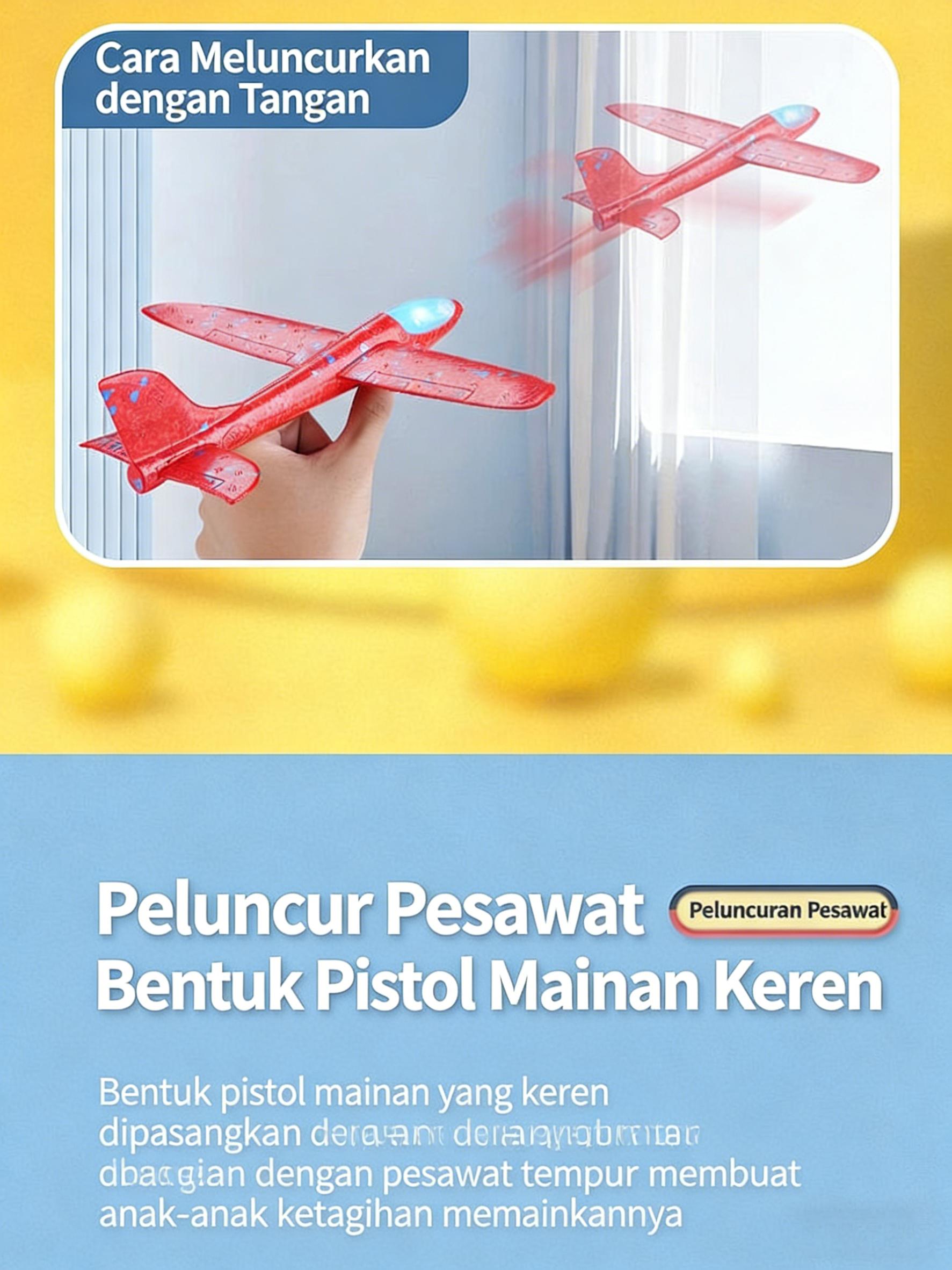 pesawat mainan pesawat Mainan Pesawat Terbang Peluncur Manual Jarak Jauh 10 Meter Bahan Foam Aman Untuk Balita Mainan Viral TikTok Koleksi Terbaru Hadiah Ulang Tahun Anak