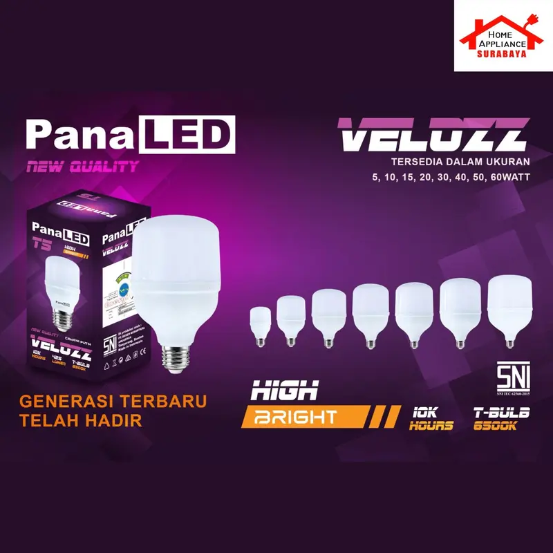 PanaLED Capsule Lampu LED T-Bulb Velozz 6500K 5 10 15 20 30 Watt / 5W 10W 15W 20W 30W 0