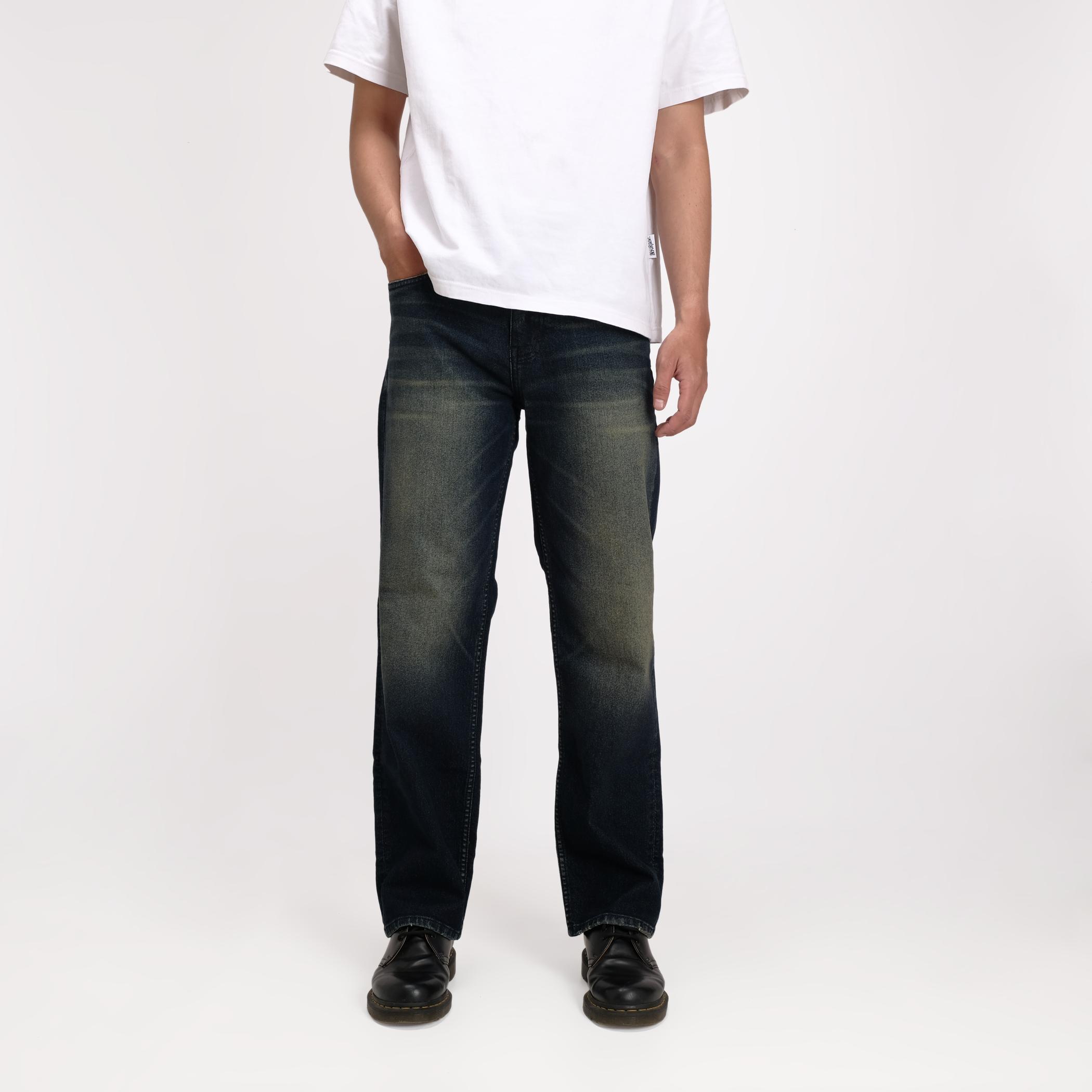 Rockmaker Celana Denim Regular Loose Shade Blue Jeans Nyaman Rockmaker Celana Denim Regular Loose Shade Blue Jeans Nyaman