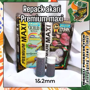 REPACK 20G AKARI PREMIUM MAXI PAKAN PELET IKAN CHANA CHILCID DLL UKURAN 1&2MM