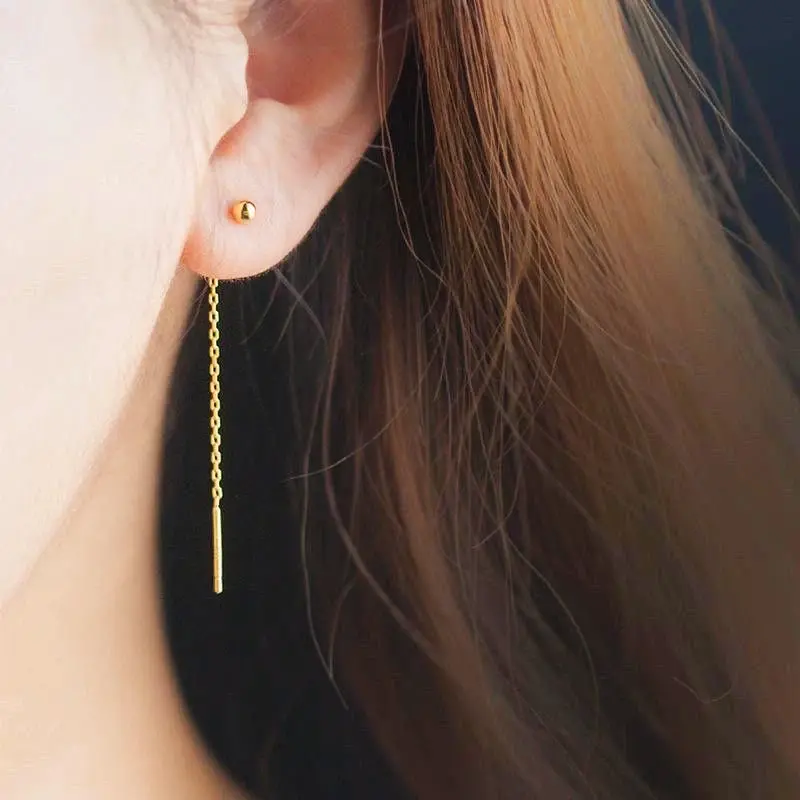 E & J - anting tusuk titanium boba wanita fashion korea gold 24k