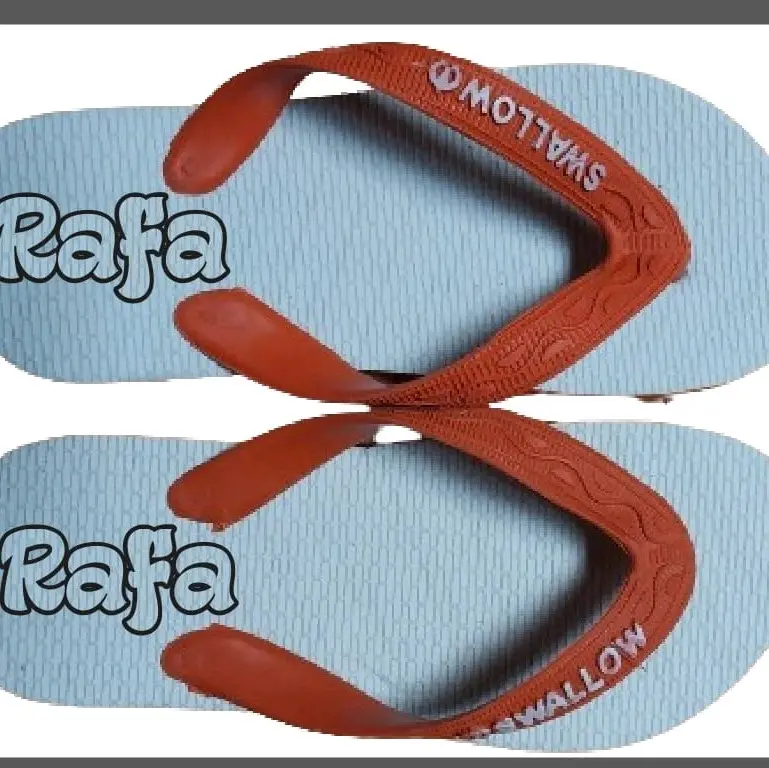 Sandal Ukir Custom bisa request nama / tulisan metode Laser Unik Anti Slip Sendal Jepit Karet Sandal Pria  Wanita Cowok  Cewek Antiselip Merah terbaru 0