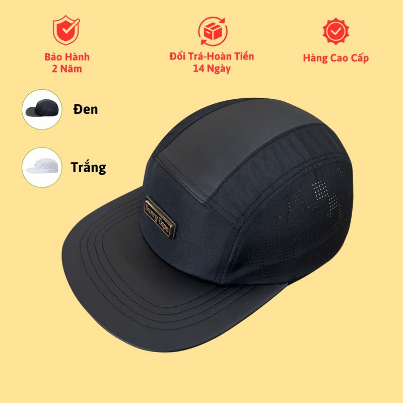 Mũ snapback phối da logo hợp kim sang trọng cao cấp Dowry đội êm thoáng mát D68