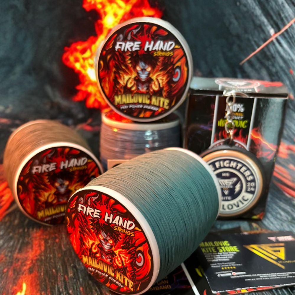 Mailovic Kite Gelasan Fire Hand Spesial Tarik Ulur Layangan Aduan Klos 2000 Yard Texture Sasapadi Garang Cocok untuk Pemain Aduan Layangan