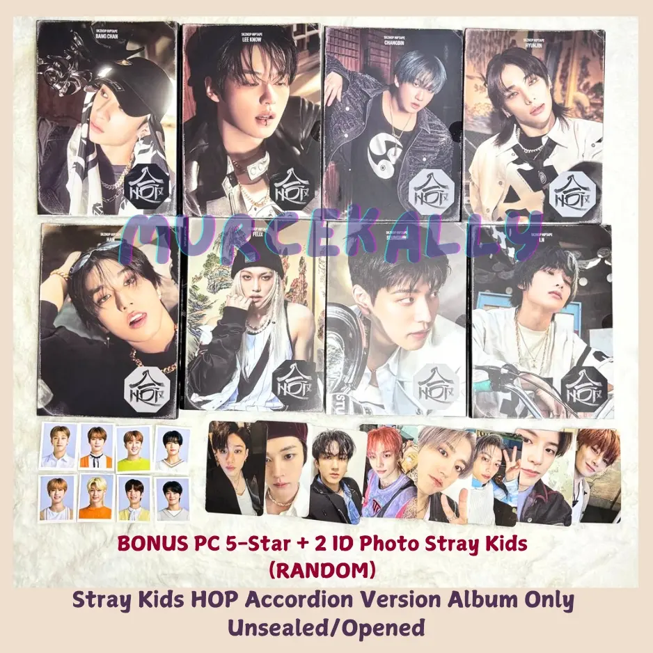 [BONUS 5-STAR PC + ID PHOTO NACIFIC] Stray Kids HOP Accordion Album Only Unsealed/Opened