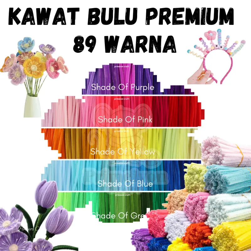 100pcs kawat bulu mercy PREMIUM GEMBUL DIY / pipe cleaner gembul KBL7 0