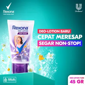 REXONA DEO-LOTION FREE SPIRIT 10X LAWAN BAKTERI 45 GR