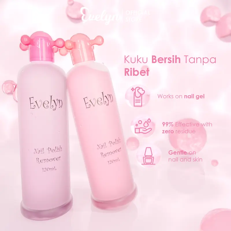 Evelyn Nail Polish Remover 120ml / Pembersih Kutek / Penghapus Kutek Aman BPOM