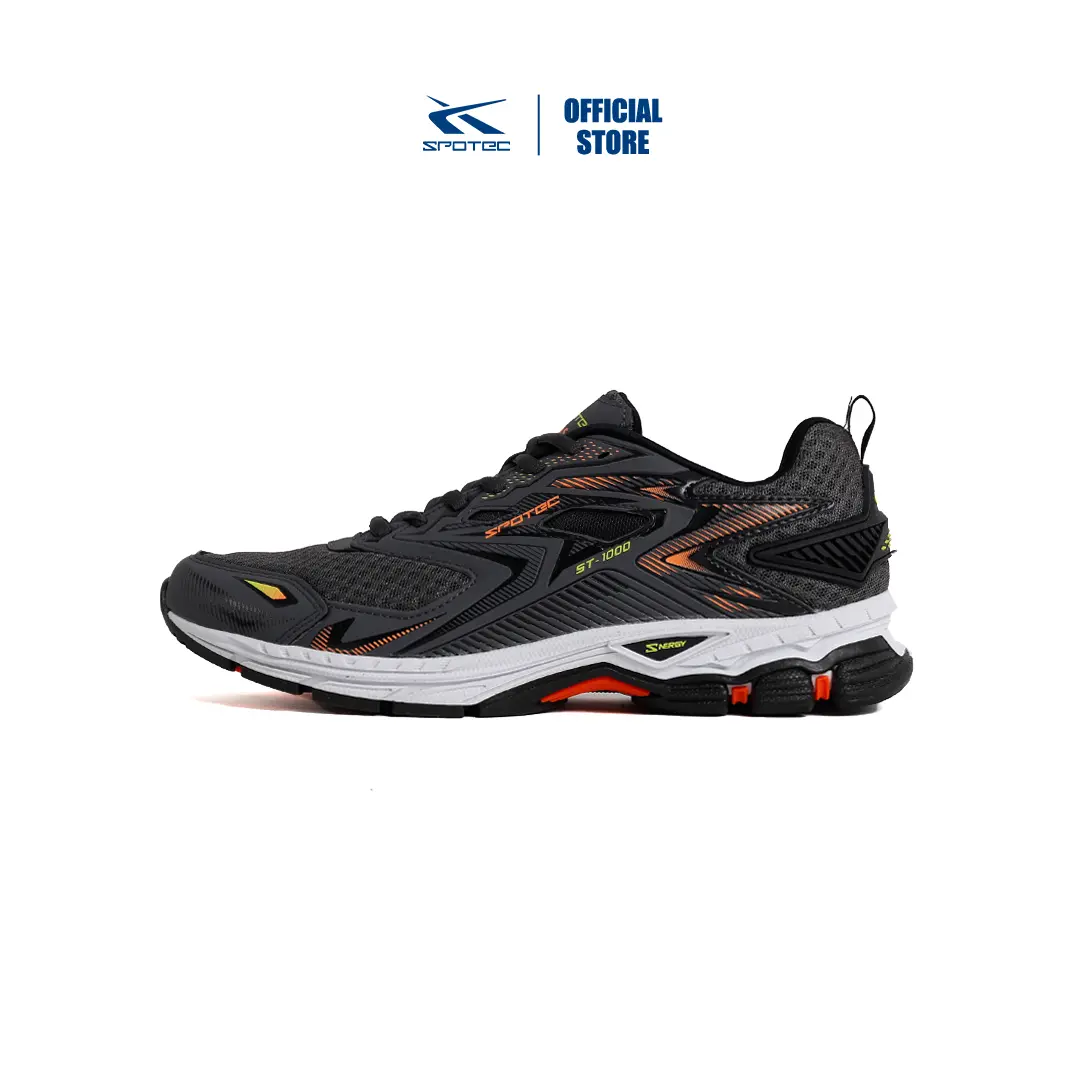 Spotec Running Atlas Sepatu Lari Pria Wanita - Abu Tua Oranye