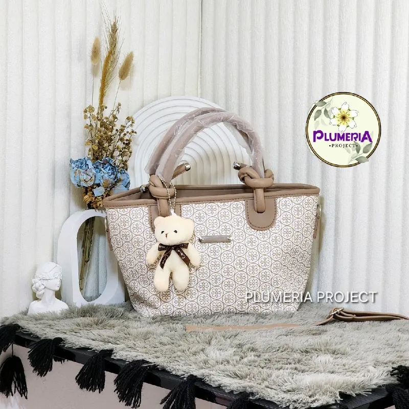 PLUMERIA PROJECT - Daisy Pattern Mini Totebag / Tas Wanita / Slingbag Wanita / Tas Selempang / Shoulder Bag / Tote Bag / Handbag 2