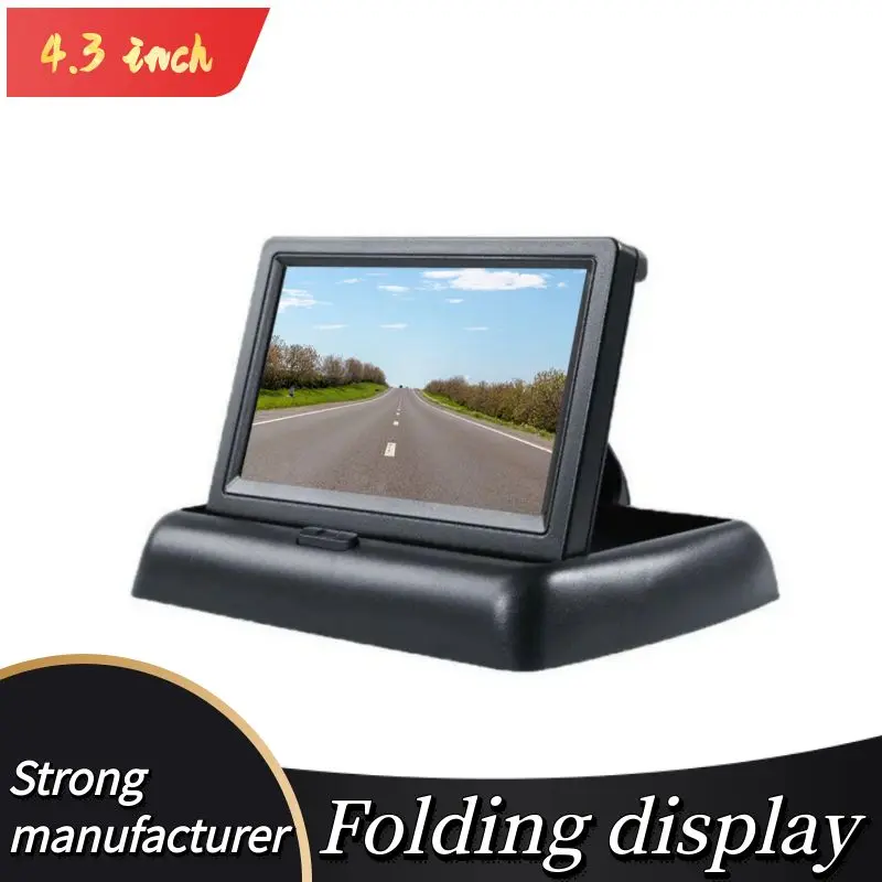 12V universal video reversing image foldable on-board display 4.3” LCD high definition LCD on-board display.”