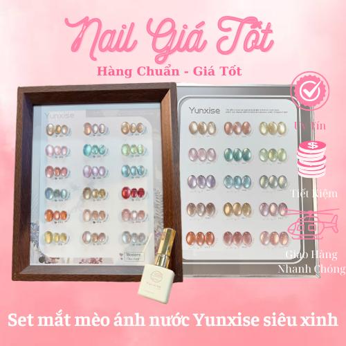 Set mắt mèo ánh nước YUNXISE chính hãng - Set mắt mèo ngọc cẩm thạch 15 màu & 18 màu cao cấp ( tặng bảng màu + combo 2 thanh hút ) [ Nail Giá Tốt ]