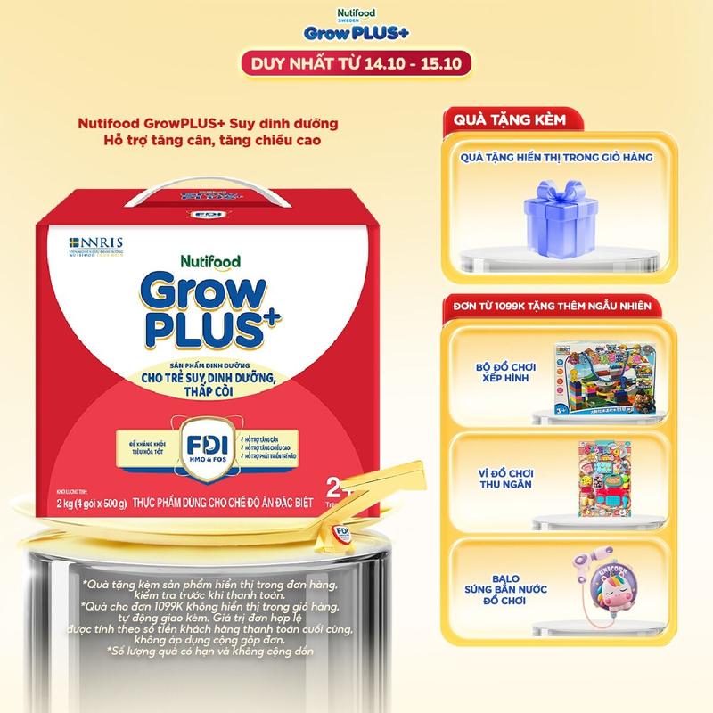 [Link 1][2+] Hộp Sữa Bột Nutifood GrowPLUS+ Suy Dinh Dưỡng (đỏ) 2kg (mới)_2+ (cho bé từ 2 tuổi) - Hỗ trợ Tăng Cân, Tăng Chiều Cao- Link phụ 1