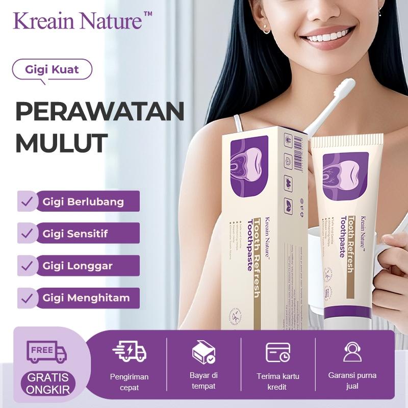 Kreain Nature Pasta Gigi – Anti Gigi Berlubang & Sensitif | Atasi Ngilu, Perlindungan 24 Jam, Aman untuk Semua Usia | COD & Gratis Ongkir!