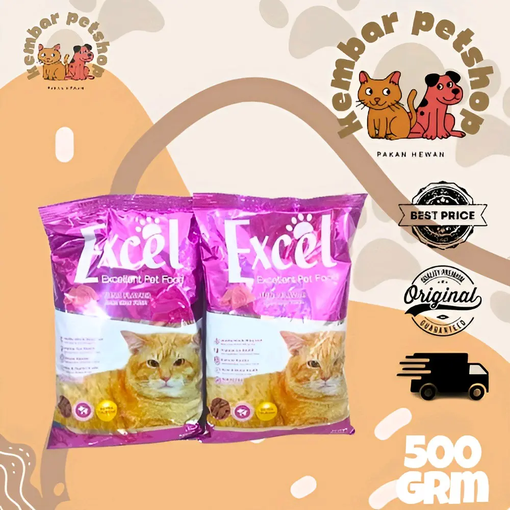 Makanan kucing Excel dry cat food 500gr