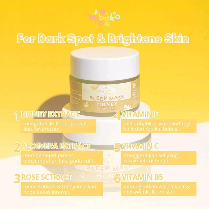 BYBDKA Sleep Mask  15ml & 50ml saffron/honey/olive oil/coconut oil mengatasi jerawat menghidrasi kulit mencerahkan meredakan peradangan kulit Bruntusan Wajah Berminyak Beruntusan Komedo Muka Madu Facial 2