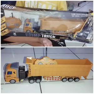 Mainan Truk Remote Control Dum Truk Mainan Anak Mobil Mainan untuk Anak Laki-laki Hadiah Ulang Tahun
