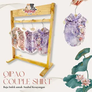 BAKUTA QIPAO IMLEK COUPLE SHIRT DRESS - Baju Anjing Kucing CNY - Cheongsam Dog Cat Qibao LIMITED EDITION