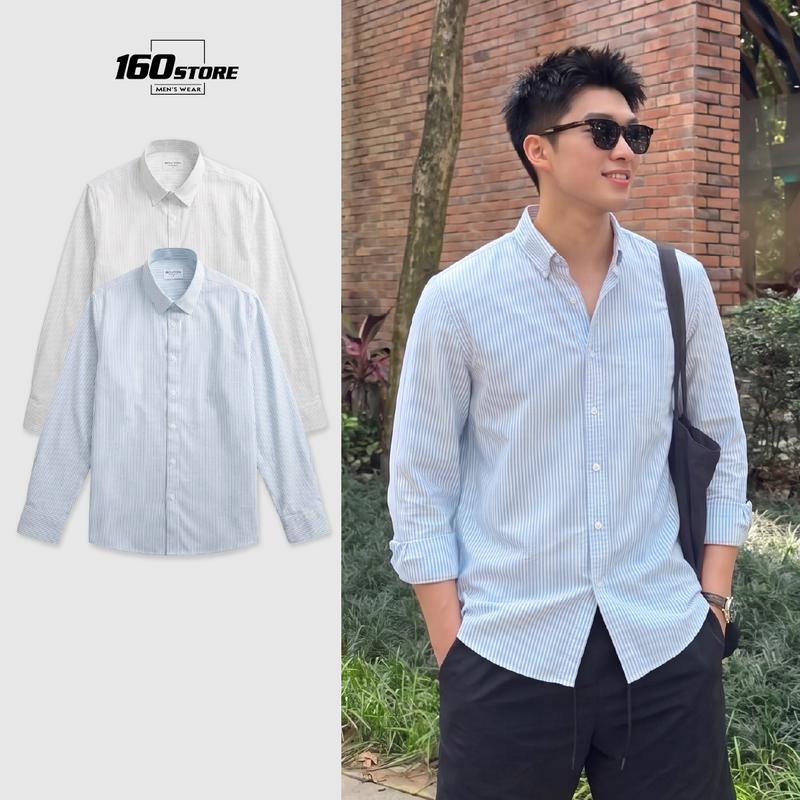 Áo Sơ Mi Nam Oxford Sọc Tay Dài BOUTON Luxe Stripe, Form Slimfit Tôn Dáng Thanh…