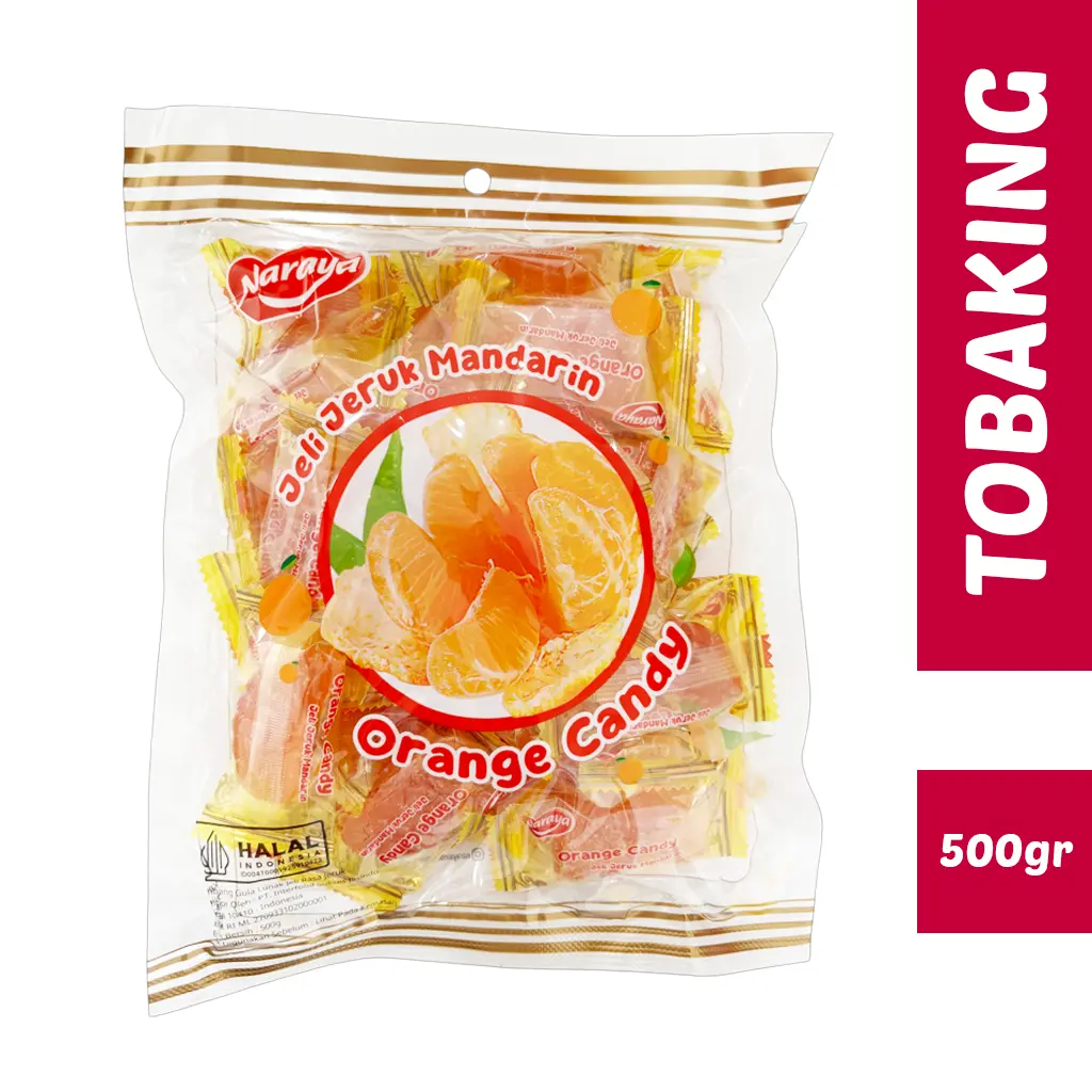 Naraya Jelly Jeruk Mandarin Orange Candy 500gr HALAL Jeli Jeruk