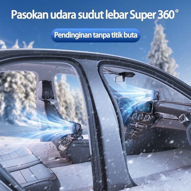 【Heavy Duty】Truck Fan 12V-24V - High Power Double Blades, Metal Construction Car Simple 7