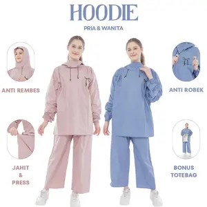 RAF Jas Hujan Hoodie Terbaru Pria Wanita Dewasa Kain Pvc 025 Tebal Anti Rembes Full Pressealing