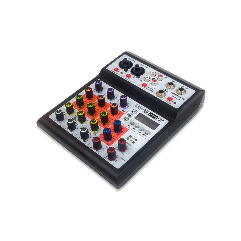 KP4 Audio mixer professional 4 channel mixer, support Bluetooth USB MP3 playback Amplifier 9