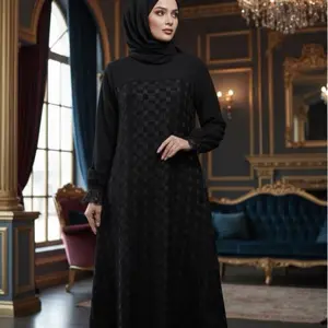 Gamis Muslim Abaya Seris Hitam M,L,XL