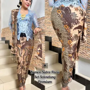 Kamen Sutra Paris Set Selendang Premium Bahan Adem Cantik dan Elegan untuk Tampilan Mewah Nyaman