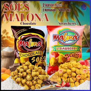 COD Halal Soes Coklat Cokelat/strawberry / mix rasa/halal Kue Sus Kering Isi soes coklat lumer 1 kg （Cemilan keluarga, cocok untuk dewasa dan anak-anak） Chocolate Food Makanan Snack Manis soes cokelat 1 kue soes coklat Toples Biskuit