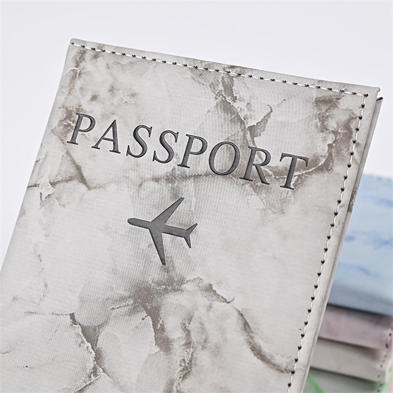 Product Introduction of Fashion Women Men Passport Cover Pu Leather Marble Style Travel ID Credit Card Passport Holder Packet Wallet Purse Bags Pouch 10