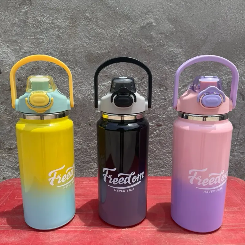 ￼BÌNH GIỮ NHIỆT OMBER dung tích 1400ml siêu đẹp tặng kèm cọ rửa bình