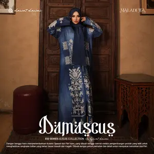 DAWAT DAWAI - Damascus Gamis + Hijab - Eid Series (Hijab Friendly)