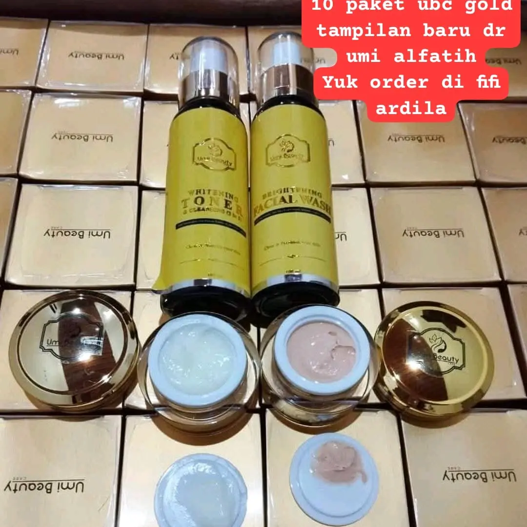 10paket ubc new gold  crem terbaru skincare umi alfatih tampilan baru
