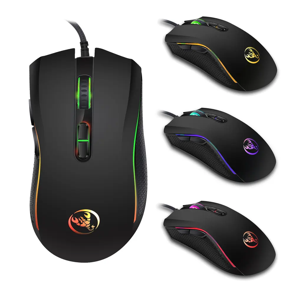Chuột Gaming RGB A868 3200DPI – Chuột Chơi Game 7 Nút Công Thái Học, Có Nút Tắt LED, Chống Mỏi Cổ Tay
