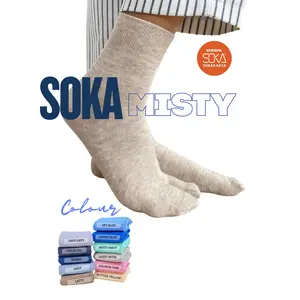 SOKA - Kaos Kaki Misty Breathable Cotton PE Socks - Bahan Katun Premium