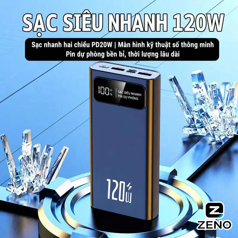 sản phẩm mới giảm sâu Sạc Dự Phòng 80000mAh 120W Sạc Nhanh PD20W - 6 Cổng, Màn Hình LED, Pin Dự Phòng Cho Apple Android