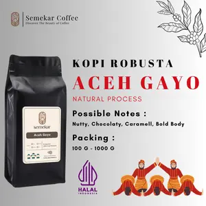 Semekar Coffee - Biji Bubuk Kopi Robusta Aceh Gayo biji bubuk Origin Roasted Beans Semekar Coffee Grade 1 Espresso