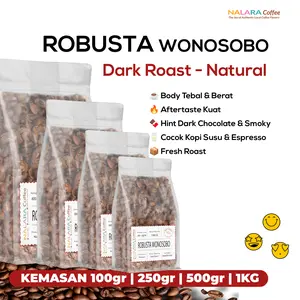 Kopi Sangrai Roasting Dark Roast Kopi Robusta Wonosobo Nalara Coffee 1KG