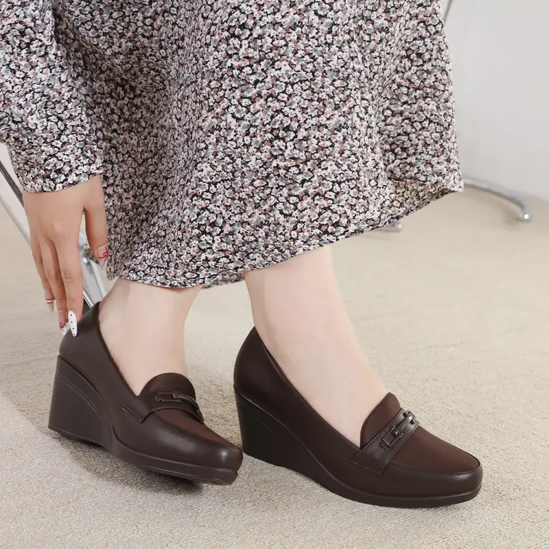 Bozka sepatu wanita pansus MT30 full busa wedges 6cm Shoes Heels 8