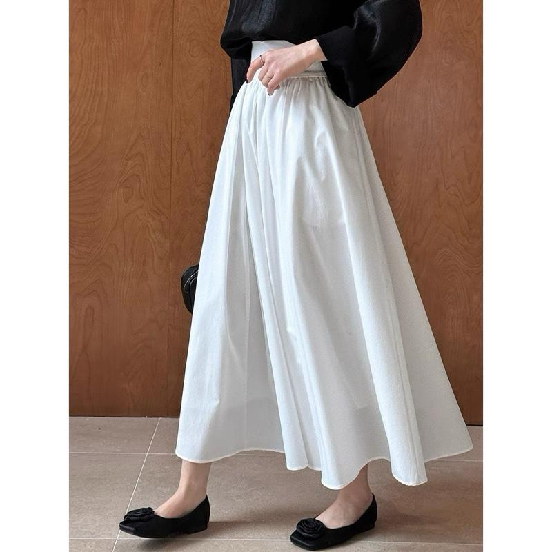  Chân Váy Dáng Dài Xoè 90cm 2 Lớp Có Túi Cạp Khoá Màu Trắng Đen Be Hồng Phù Hợp Đi Làm Đi Chơi Thiết Kế Cạp Cao Tôn Dáng Mềm Mịn 