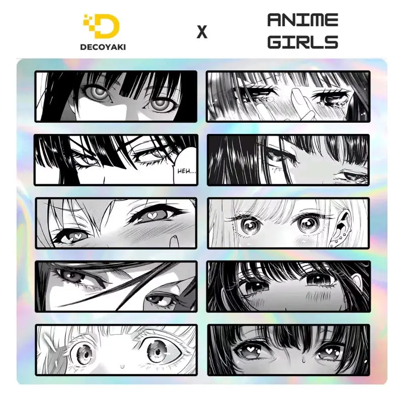 Sticker Slap Hologram Anime Eyes, Stiker Hologram Anime Eyes, Stiker Hologram Mata Anime, Sticker Slap Hologram Anime Girls, Stiker Hologram Girls Eyes